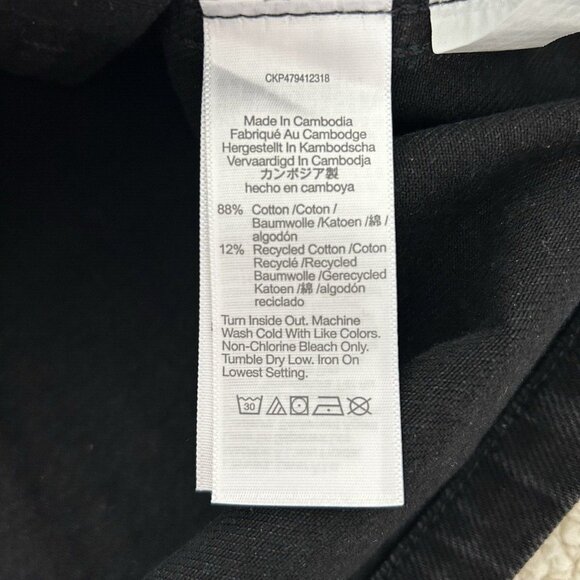 Madewell $128 Womens Patch Pocket Long Sleeve Black Denim Mini Shirtdress Size S - Picture 7 of 14